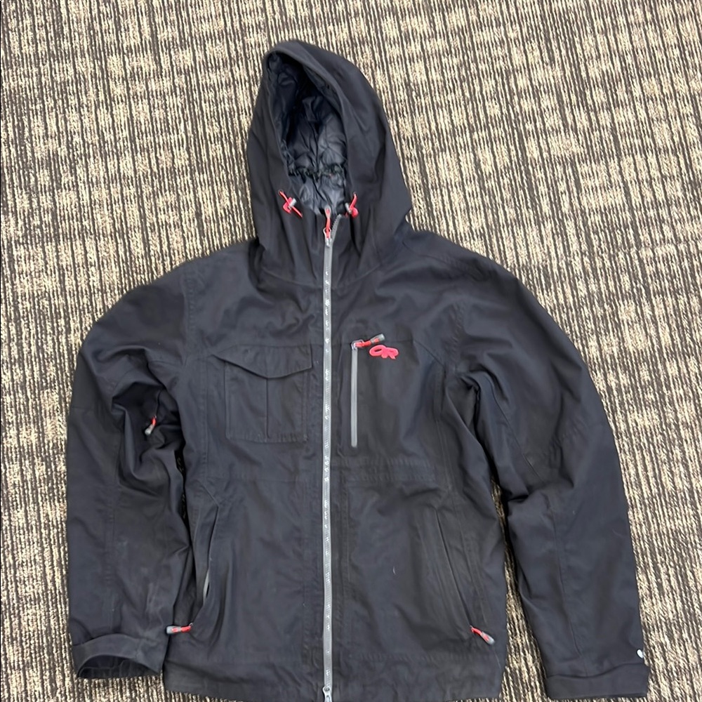 Outdoor Research Black Performance Jacket with Red Accents